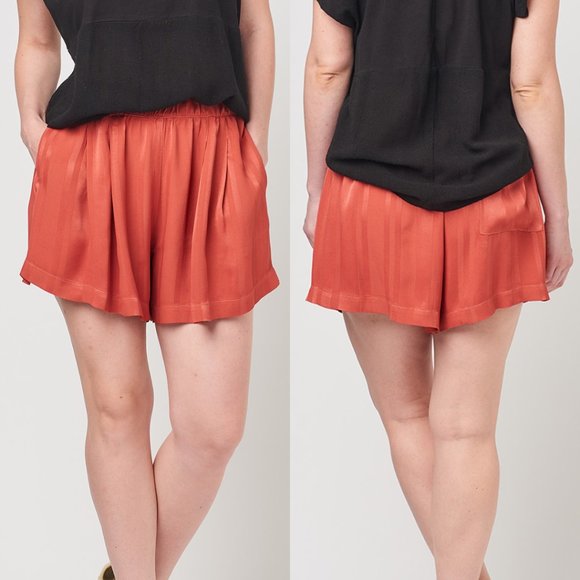 Tina + Jo Satin Flutter Shorts in Black Size Small - Picture 6 of 6